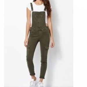 Kendal&Kylie Overalls Pants Army Green |Size 26|